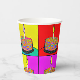 誕生日カップとケーキデザイン 紙コップ