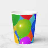 誕生日カップとバルーンデザイン 紙コップ (裏面)