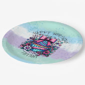 誕生日カップケお洒落ーパーソナライズされたキ ペーパープレート (アングル)