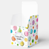 誕生日カップケーキとドットモノグラム フェイバーボックス (オープン)