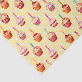 誕生日カップケーキと水玉模様 薄葉紙 (詳細)