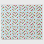 誕生日カップケーキイングリッシュスリンガースパニエル犬 ラッピングペーパー (フラット)