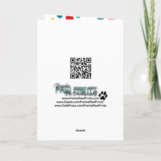 誕生日カップケーキウエストハイランドテリア カード (裏面)