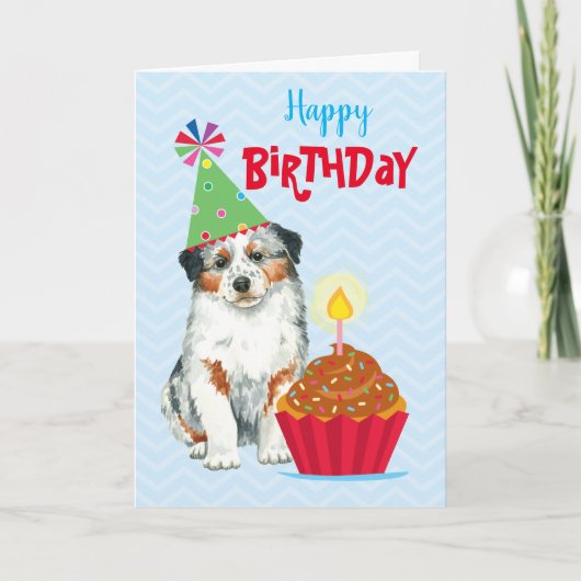 誕生日カップケーキオージー カード (正面)