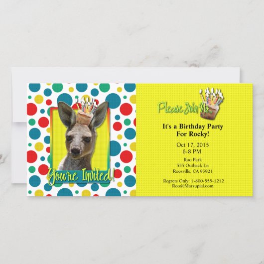 誕生日カップケーキカンガルー (正面)