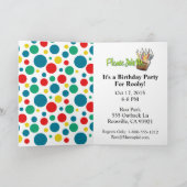 誕生日カップケーキカンガルー 招待状 (内部)