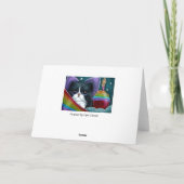 誕生日カップケーキカード付きフェアリーカスタマイズキャット カード (裏面)