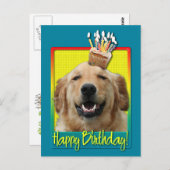 誕生日カップケーキゴールデンレトリバー – Mickey ポストカード (正面/裏面)