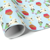 誕生日カップケーキスムースキツネテリア ラッピングペーパー (ロールコーナー)