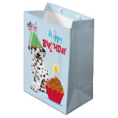 誕生日カップケーキダルマチアンミディアム抱き枕 ミディアムペーパーバッグ (正面アングル)