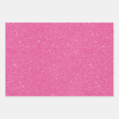 誕生日カップケーキパープルとピンクのグリッターセット3 ラッピングペーパーシート (正面3)