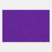 誕生日カップケーキパープルとピンクのグリッターセット3 ラッピングペーパーシート (正面2)