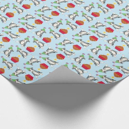 誕生日カップケーキピットブルテリア ラッピングペーパー (角)