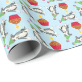 誕生日カップケーキピットブルテリア ラッピングペーパー (ロールコーナー)