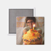 誕生日カップケーキマグネット マグネット (正面/裏面)