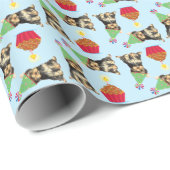 誕生日カップケーキヨークシャーテリア ラッピングペーパー (ロールコーナー)