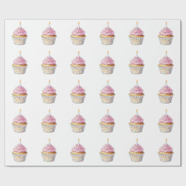 誕生日カップケーキラッピング紙 ラッピングペーパー