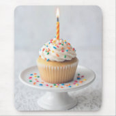 誕生日カップケーキ+キャンドル マウスパッド (正面)