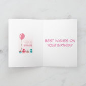 誕生日カップケーキ&ギフト カード (内部)