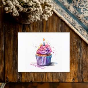 誕生日カップケーキ シーズンポストカード