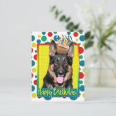 誕生日カップケーキ – ドイツの羊飼い – クノ ポストカード (スタンド正面)