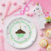 誕生日カップケーキ ペーパープレート (パーティー)