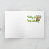 誕生日カップケーキ – ポメラニア犬 カード (内部)