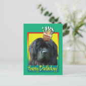 誕生日カップケーキ – Newfoundland ポストカード (スタンド正面)