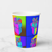 誕生日カップ付きギフトデザイン 紙コップ (裏面)