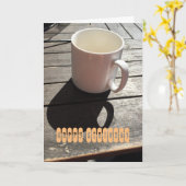 誕生日カップ付きコーヒーグリーティングカード カード (黄色い花)