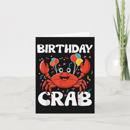 誕生日カニパーティーティーカニ恋人誕生日カニ カード (正面)