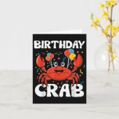 誕生日カニパーティーティーカニ恋人誕生日カニ カード (黄色い花)