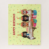 誕生日カバリヤキングチャールズスパニエル犬 ジグソーパズル (縦)