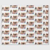 誕生日カバリヤキングチャールズスパニエル犬 ラッピングペーパー (フラット)