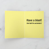 誕生日カパーソナライズされたードピザパーティー猫 カード (内部)