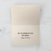 誕生日カボチャ畑の秋の子鹿 カード (内部)