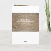 誕生日カユーモアのあるードアウトローグカウボーイキャット カード (裏面)