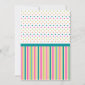 誕生日カラフルの招カスタム待 招待状 (裏面)