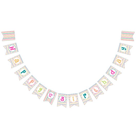 誕生日カラフルアゲハチョウバンティンバナー バンティングフラッグ (全)