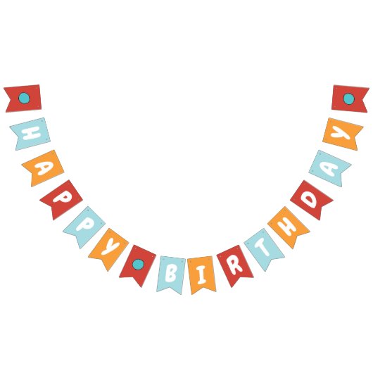 誕生日カラフルガンボールのテーマパーティーガンボールパーティー バンティングフラッグ (全)