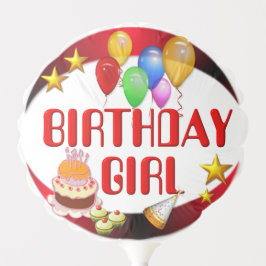 誕生日カラフルガール誕生日 バルーン