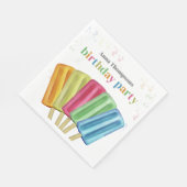 誕生日カラフルシンプルポプシクルキュートサマー スタンダードランチョンナプキン (角)