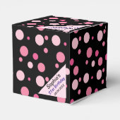 誕生日カラフルストライプのモノグラム名優先ボックス フェイバーボックス (裏面サイド)