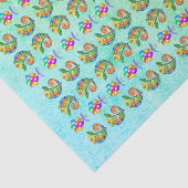 誕生日カラフルトカゲ風船ブルーグリーン 薄葉紙 (詳細)