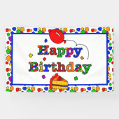 誕生日カラフルバナー 横断幕 (横)