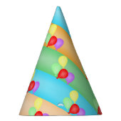 誕生日カラフルバルーンパターン パーティーハット (右)