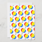 誕生日カラフルバルーン50番目のパーティー 招待状 (裏面)