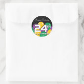 誕生日カラフルバルーン カスタマイズ |  ラウンドシール (バッグ)