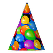 誕生日カラフルバルーン パーティーハット (左)