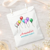 誕生日カラフルバルーン フェイバーバッグ (クリップ留めされた状態)